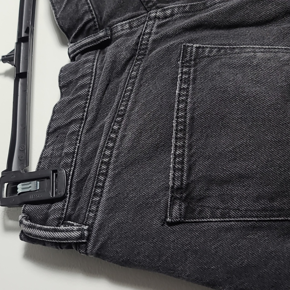 ALL SAINTS Winnie Cut Off Charcoal Black Frayed Distressed Denim Shorts Size 28 - Picture 15 of 15